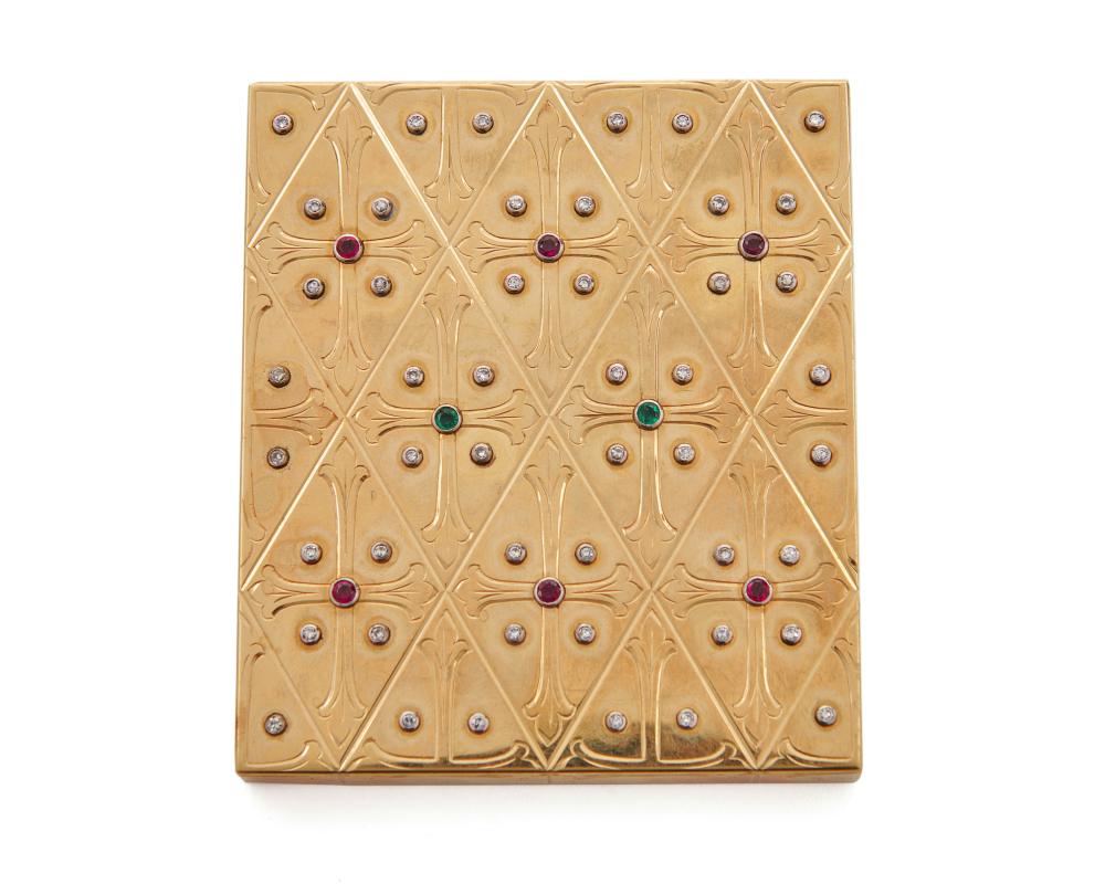 18K GOLD AND GEMSET COMPACT18K Gold