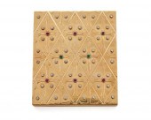 18K GOLD AND GEMSET COMPACT18K