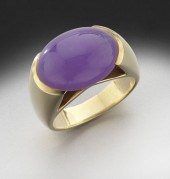 18K gold and natural lavender