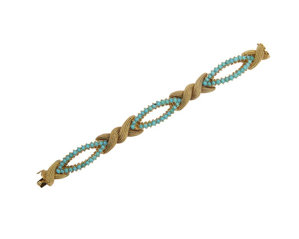 18K GOLD AND TURQUOISE