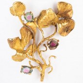 18K GOLD AND WATERMELON TOURMA