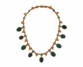 18K GOLD, BEETLE CARAPACE, AND