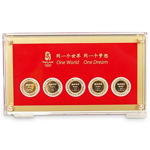 18K GOLD BEIJING 2008 OLYMPICS FIVE