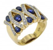 18K GOLD BELLARRI SAPPHIRE & D