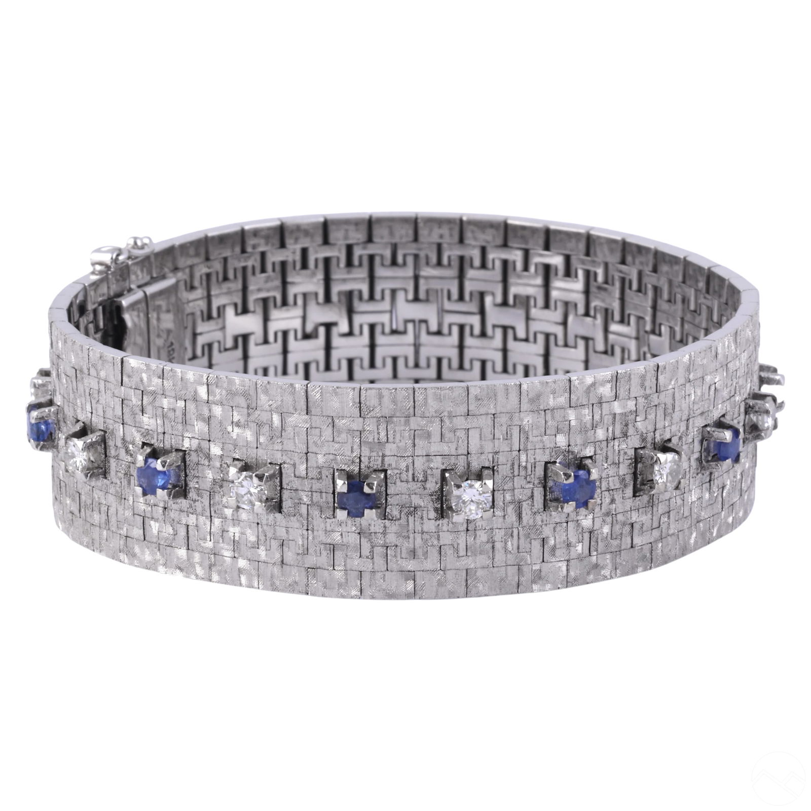 18K GOLD BLUE SAPPHIRE AND