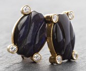 18K GOLD CARVED LABRADORITE &