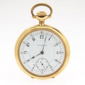 18K GOLD CASED OPEN-FACED 12-S