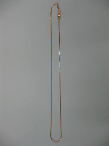 18k Gold Chain fine rounded cable