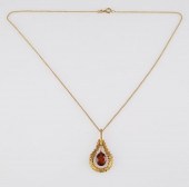 18K GOLD CITRINE PENDANTStarbu