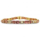 18K GOLD, DIAMOND AND RUBY BRA