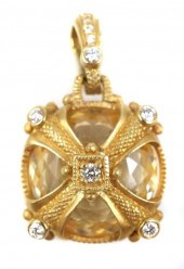 18K GOLD, DIAMOND, CITRINE ROU