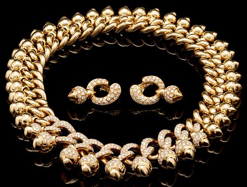 18K GOLD & DIAMOND DEMI-PARURE