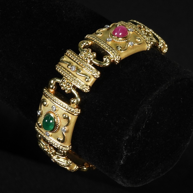 18K GOLD DIAMOND & GEMSTONE