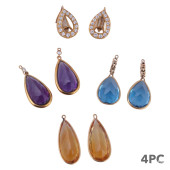 18K GOLD DIAMOND GEMSTONE INTE