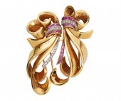 18K GOLD, DIAMOND & RUBY DUAL