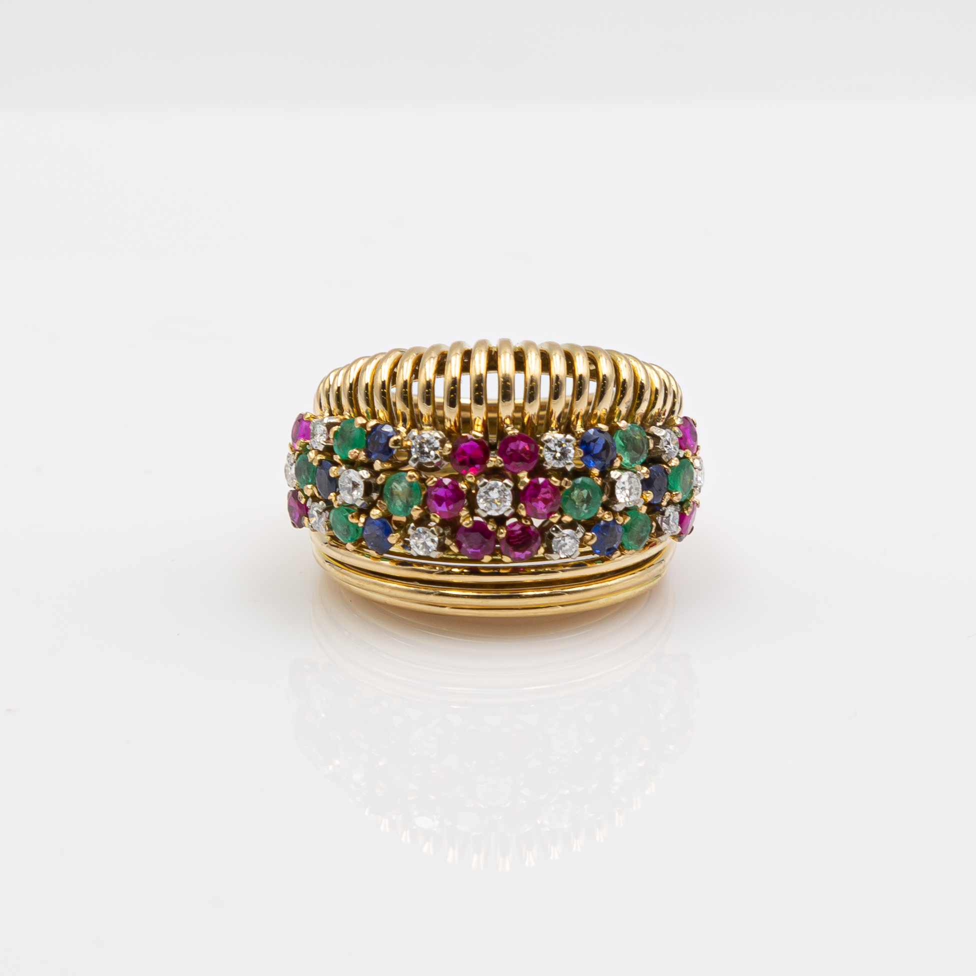 18K GOLD, DIAMOND, RUBY AND