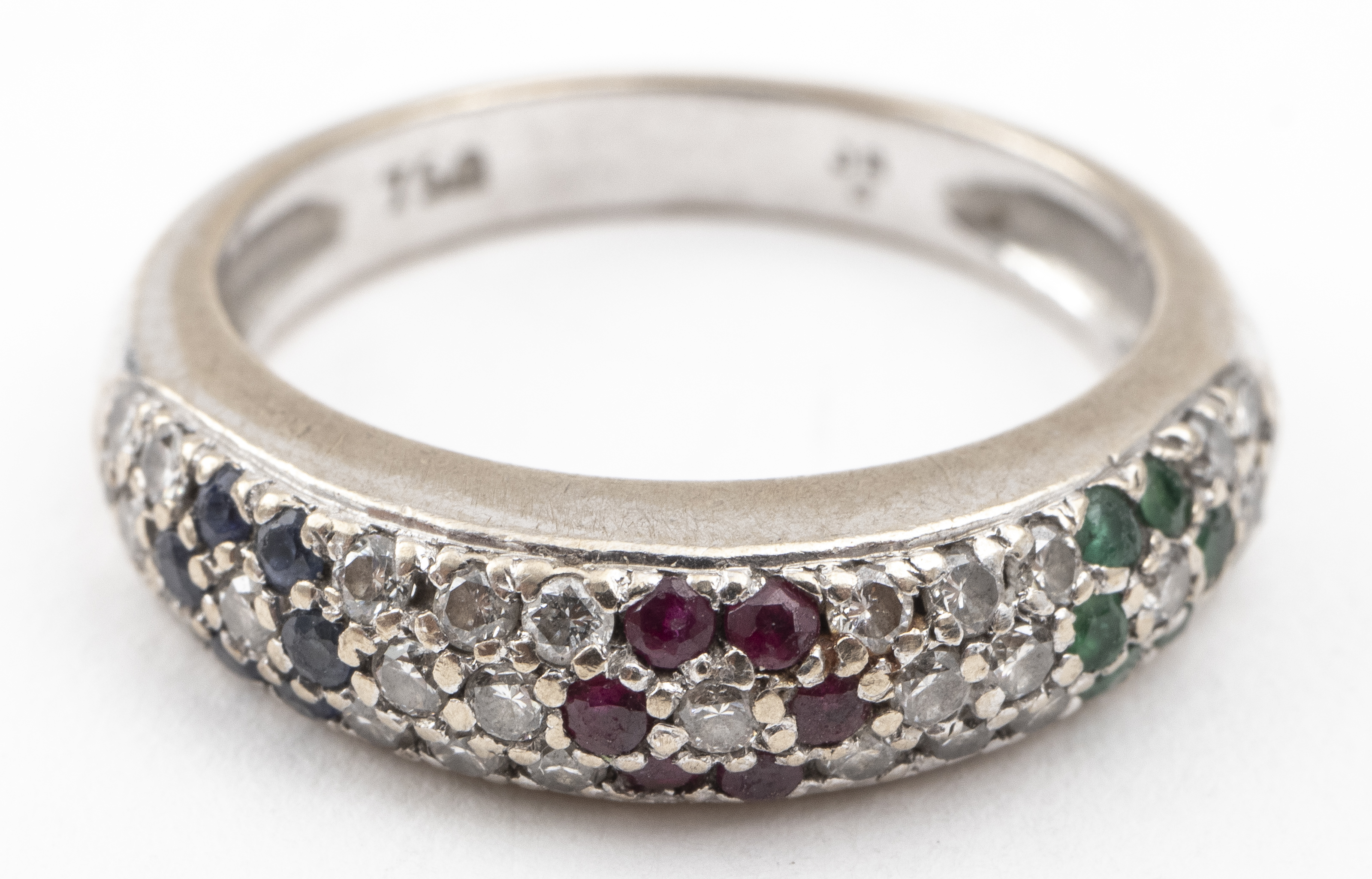 18K GOLD DIAMOND, SAPPHIRE, RUBY