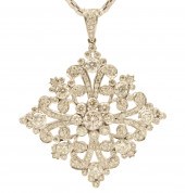 18K GOLD & DIAMOND SNOWFLAKE P