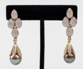 18K GOLD DIAMOND & TAHITIAN PE