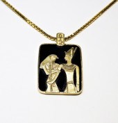 18K GOLD EGYPTIAN REVIVAL HORU