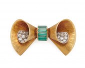 18K GOLD, EMERALD, AND DIAMOND
