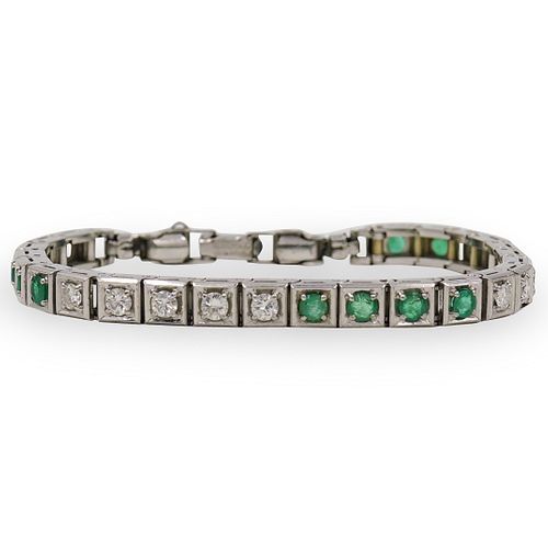 18K GOLD, EMERALD AND DIAMOND