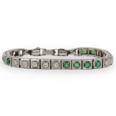 18K GOLD, EMERALD AND DIAMOND