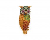 18K GOLD, ENAMEL, DIAMOND, AND