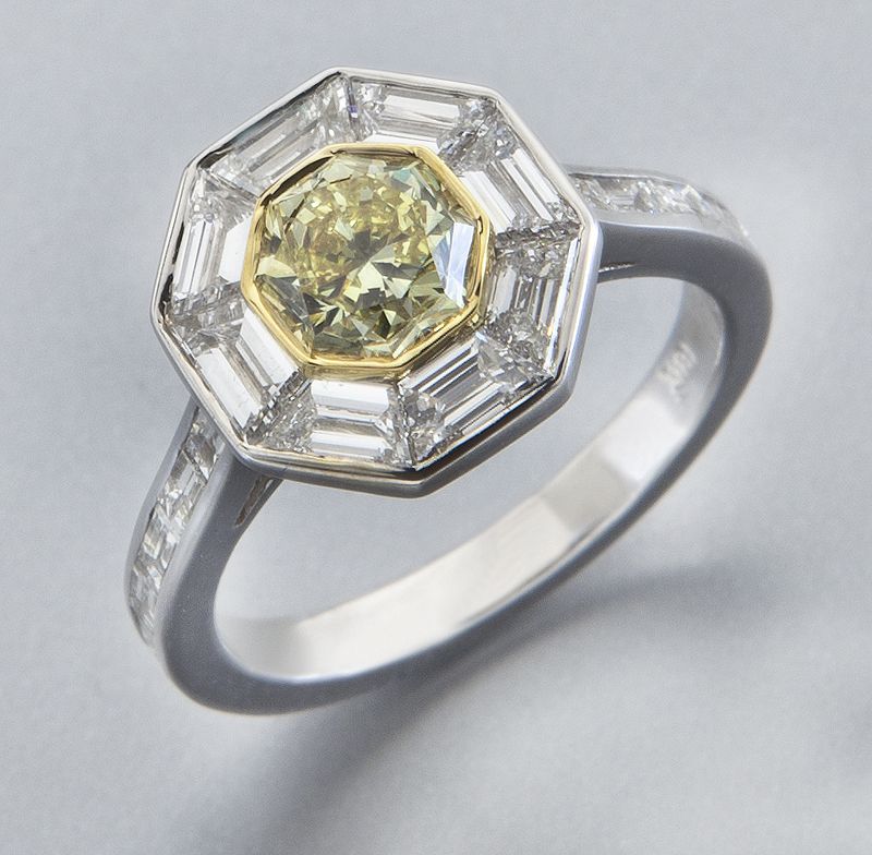 18K gold fancy intense yellow