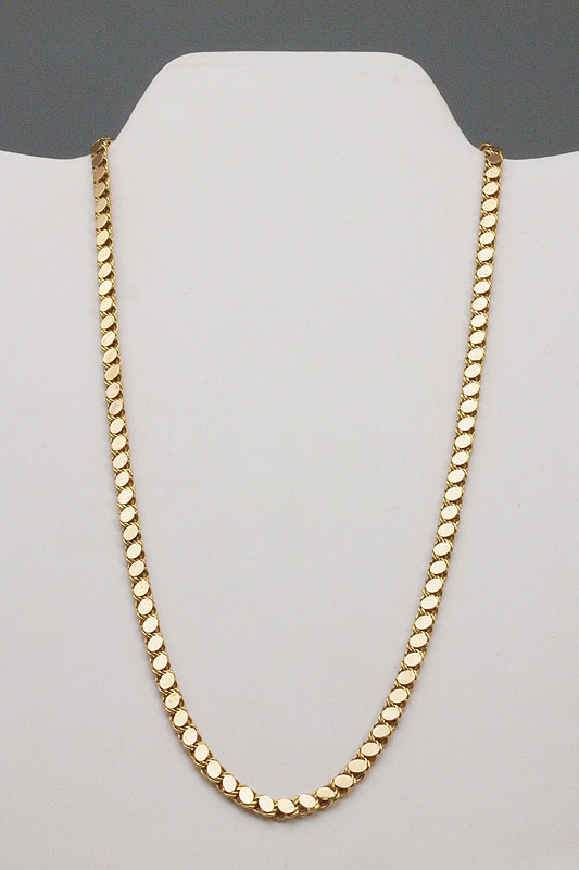 18K GOLD FANCY LINK CHAIN: 18K