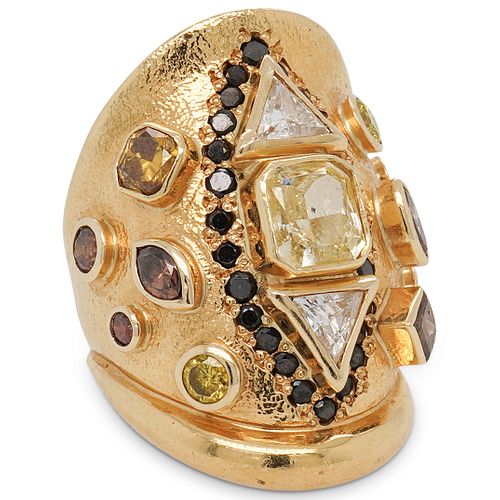 18K GOLD FANCY YELLOW DIAMOND