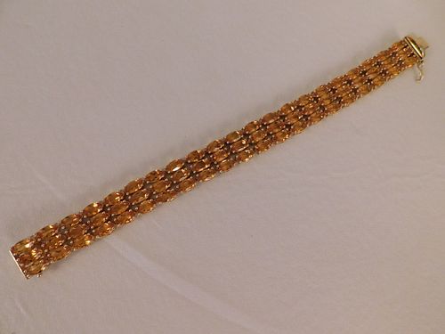 18K GOLD GEMSTONE BRACELET18K