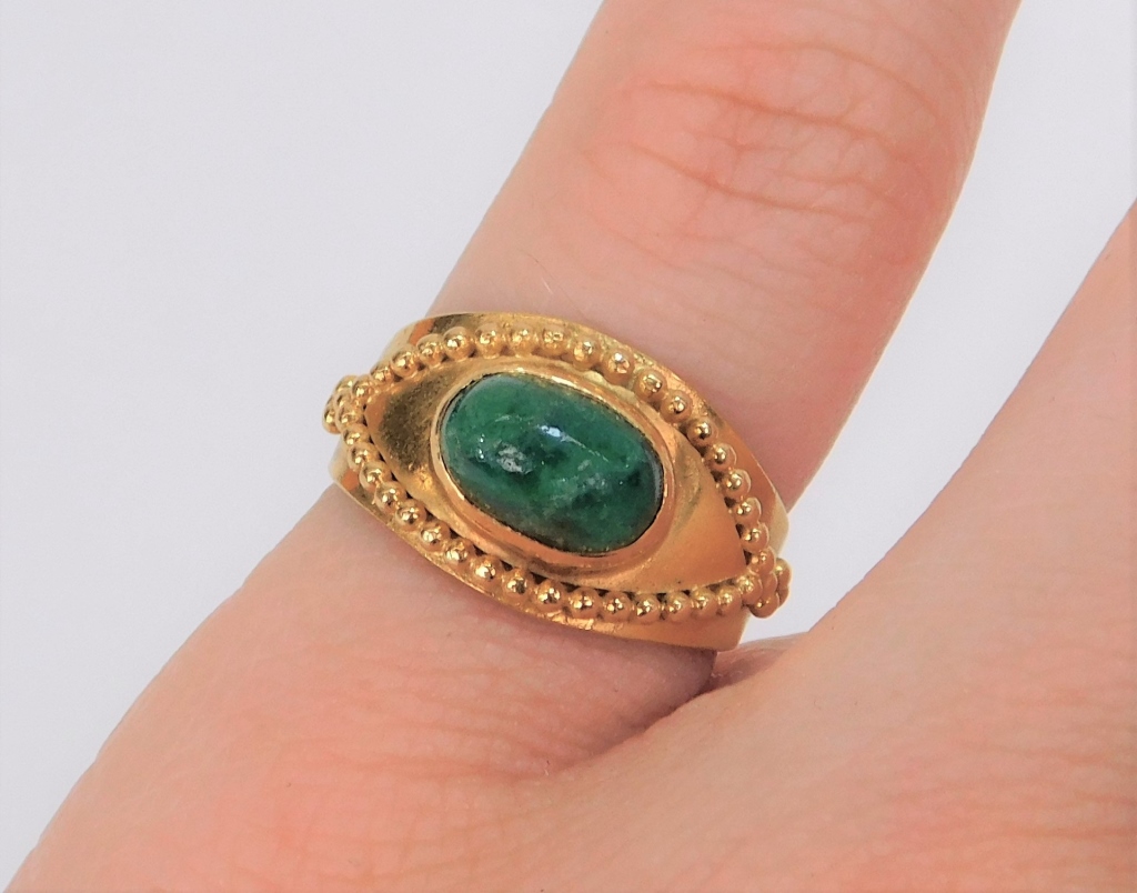 18K GOLD INDIAN MUGHAL STYLE