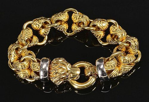 18K GOLD ITALIAN BRACELET W/