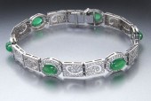 18K gold jadeite and diamond b