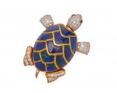 18K GOLD, LAPIS LAZULI, DIAMON