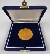 18K GOLD MEDAL, PIO MANZU INTE