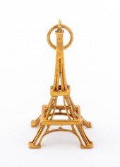 18K GOLD MINIATURE EIFFEL TOWE