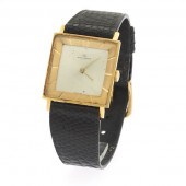 18K GOLD MOVADO SQUARE WATCH