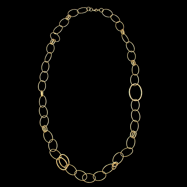 18k Gold Open Chain Necklace 18k