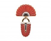 18K GOLD, PLATINUM, CARNELIAN,