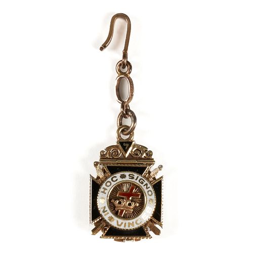 18K GOLD PLATINUM MASONIC