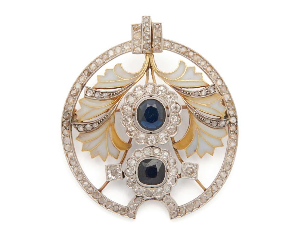 18K GOLD, PLATINUM, SAPPHIRE,