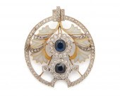 18K GOLD, PLATINUM, SAPPHIRE,