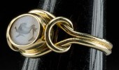 18K+ GOLD RING W/ ROMAN AGATE