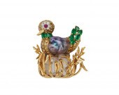18K GOLD, ROCK CRYSTAL, PEARL,
