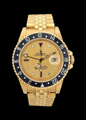 18K GOLD ROLEX GMT MASTER WITH