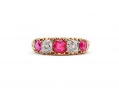 18K GOLD, RUBY, AND DIAMOND RI