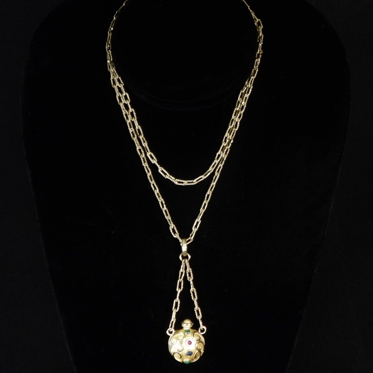 18K GOLD RUBY SAPPHIRE & EMERALD