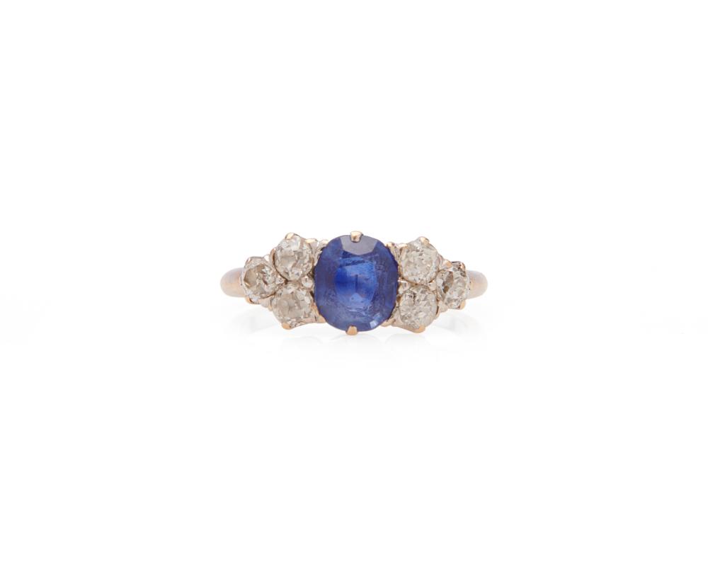 18K GOLD, SAPPHIRE, AND DIAMOND